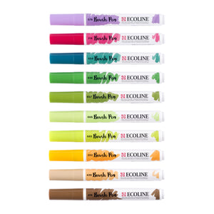 Talens - Brushpen Ecoline 10er-Set botanisch | 3 Stück