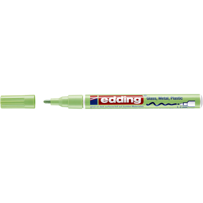 Edding - Marqueur à base d'huile 751 1-2mm vert pastel | 10 pièces