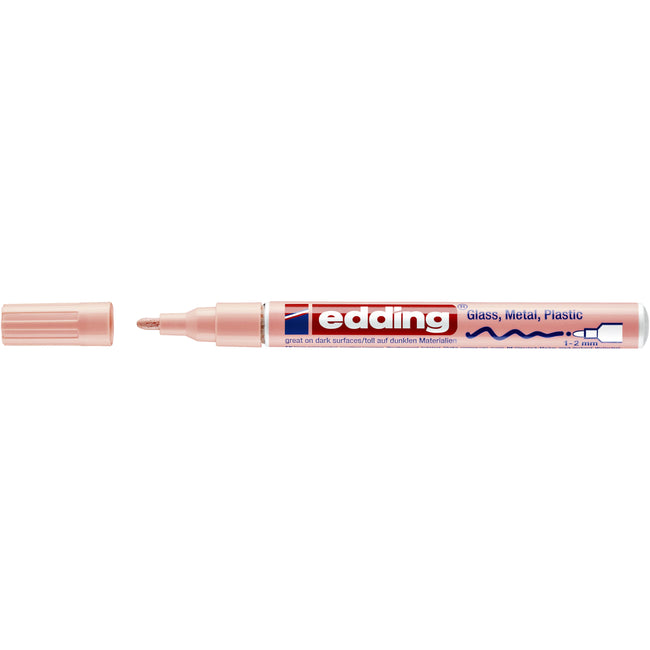 Edding - Marqueur à base d'huile 751 1-2mm rose pastel | 10 pièces