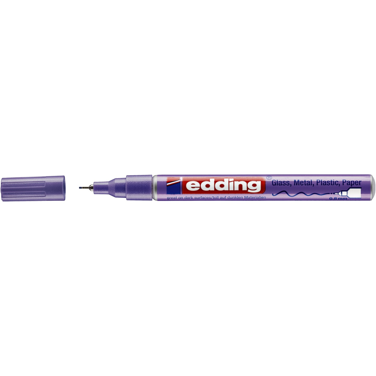 Edding - Filzstift 780 Lackmarker rund 0,8mm metallic lila | 10 Stück