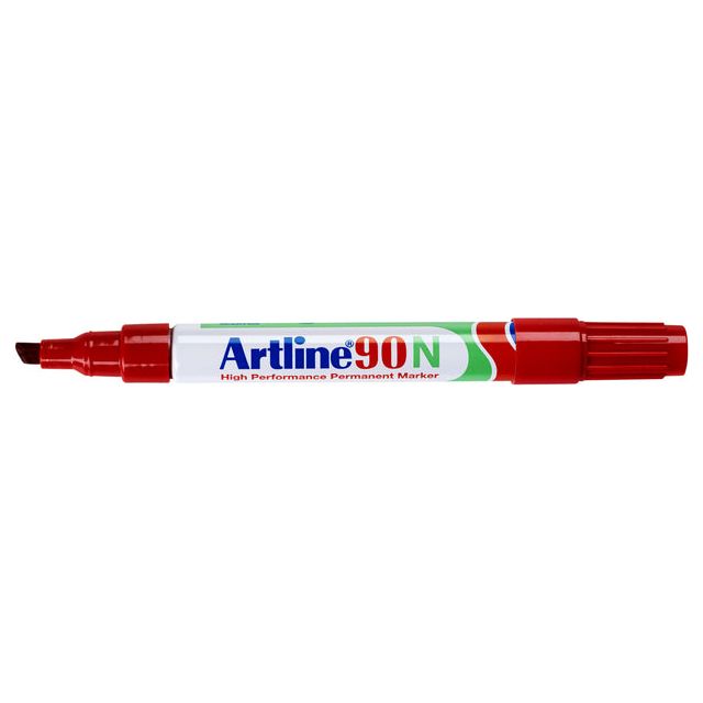 Artline - Felt -Tip Marker 90 incliné 2-5 mm rouge | 12 pièces