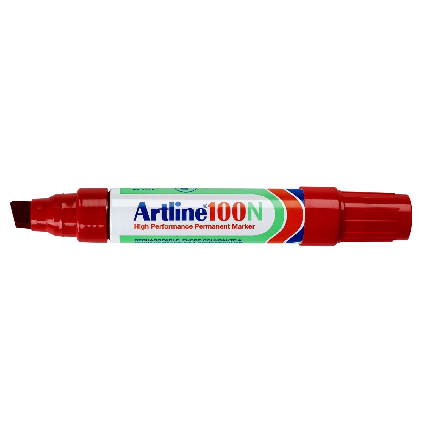 Artline - Feutre 100 diagonale 7,5-12mm rouge | 12 pièces