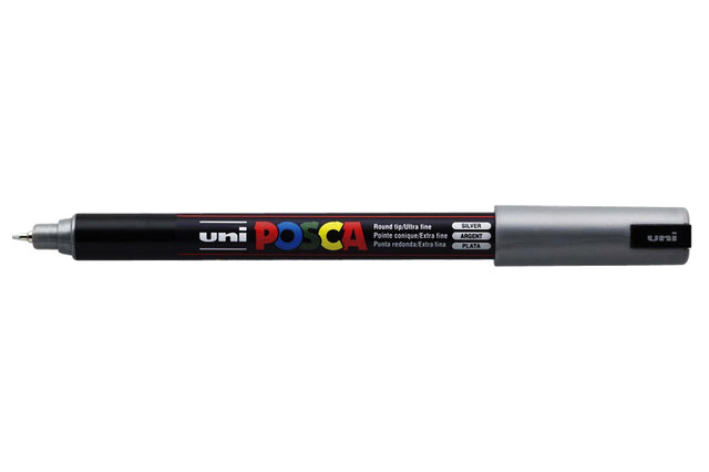 Posca - Marqueur Uni PC1MR argent extra fin | 6 pièces