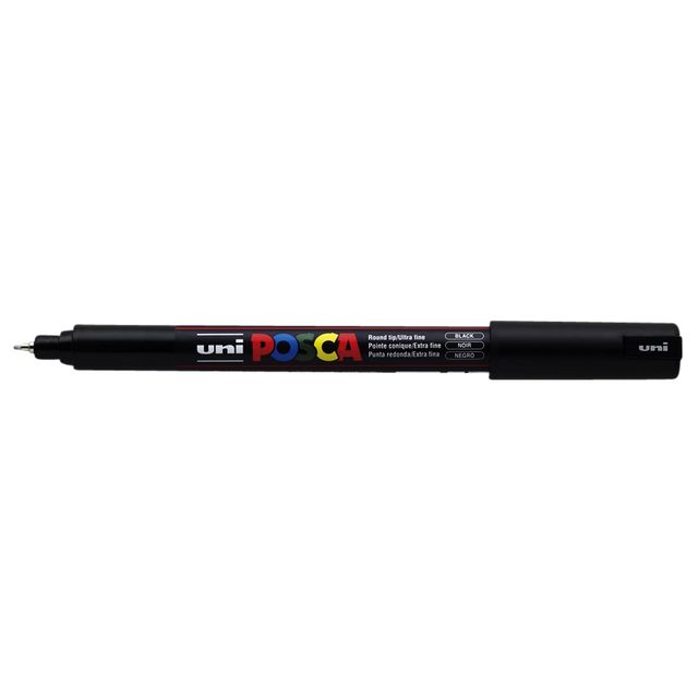 Posca - Marqueur Uni PC1MR extra fin noir | 6 pièces
