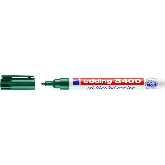 Edding - CD-Marker 8400 rund 0,5-1,0mm grün | 10 Stück