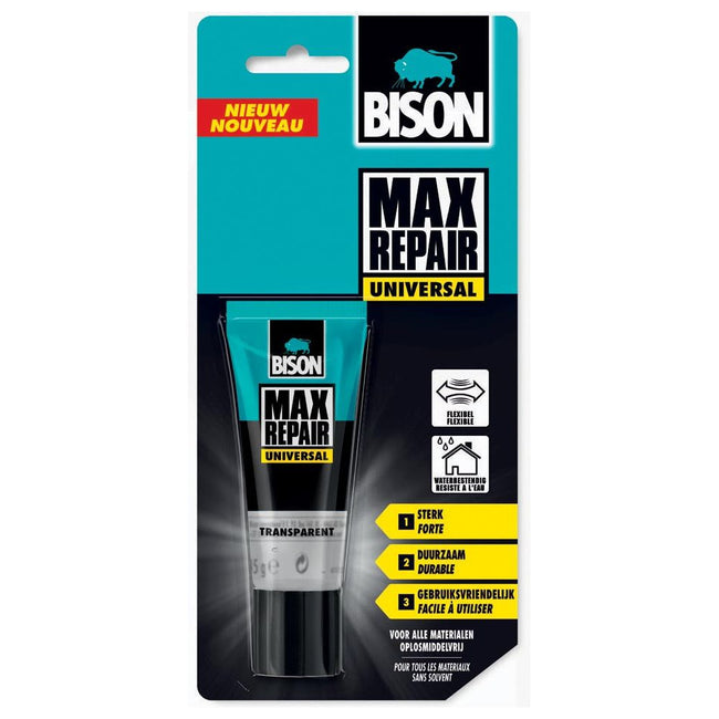 Bison - Bison lijm Max Repair Universal, blister met tube van 45 g