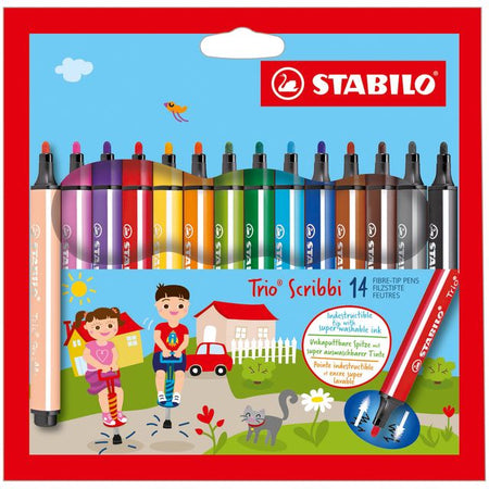 STABILO - Feutre Trio Scribbi 368/14 étui assorti de 14 pièces
