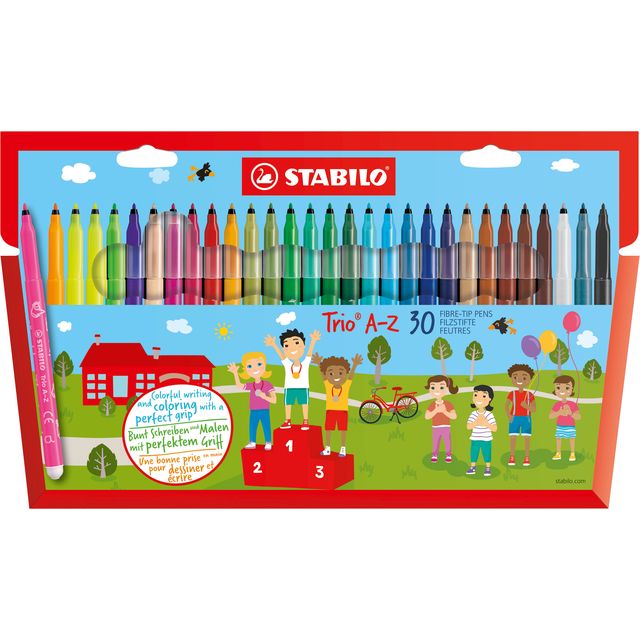Stabilo - Filzstift Trio A-Z 378/30 sortiert im Karton mit 30 Stück