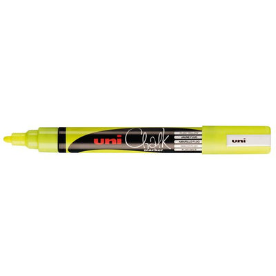 Uni-ball - Craie marqueur craie ronde 1,8-2,5mm jaune fluo | 6 pièces