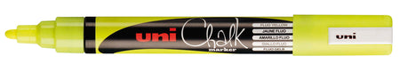Uni-ball - Craie marqueur craie ronde 1,8-2,5mm jaune fluo | 6 pièces