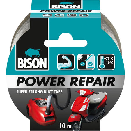 Bison – Power Repair Klebeband, ft 48 mm x 10 m, grau