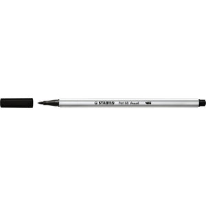 Stabilo -  Brushstift pen 68/46 zwart | 10 stuks