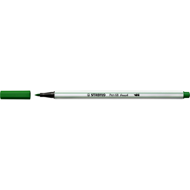 Stabilo -  Pen 68 brush, premium brush viltstift, smaragd groen, per stuk
