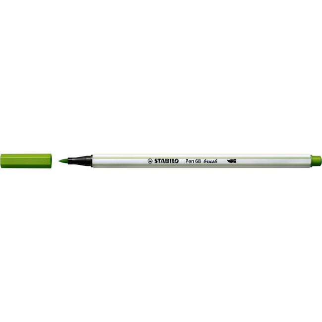Stabilo -  Pen 68 brush, premium brush viltstift, loof groen, per stuk
