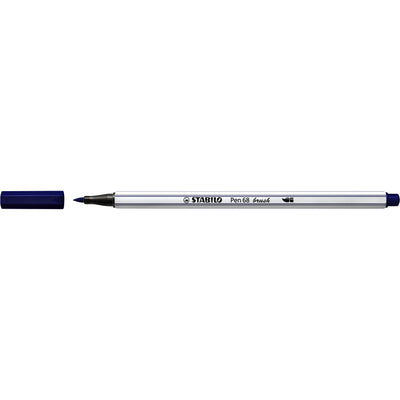 Stabilo -  Pen 68 brush, premium brush viltstift, pruissisch blauw, per stuk