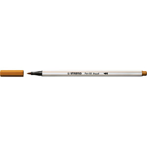 Stabilo -  Brushstift pen 68/89 donker oker | 10 stuks