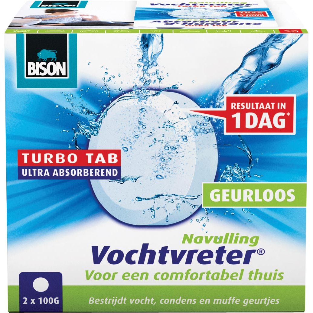 Bison - Nachfüllpackung für Luftentfeuchter Ambiance, Packung mit 2 Tabs à 100 Gramm