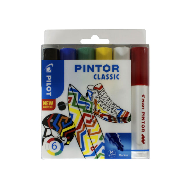 Pilot - Lackmarker Pintor Classic Medium sortiert im Karton mit 6 Stück