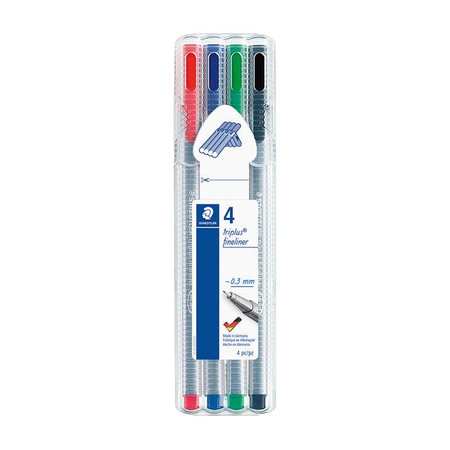 Staedtler - Fineliner Triplus 334 0,3 mm cul 4st | 10 pièces