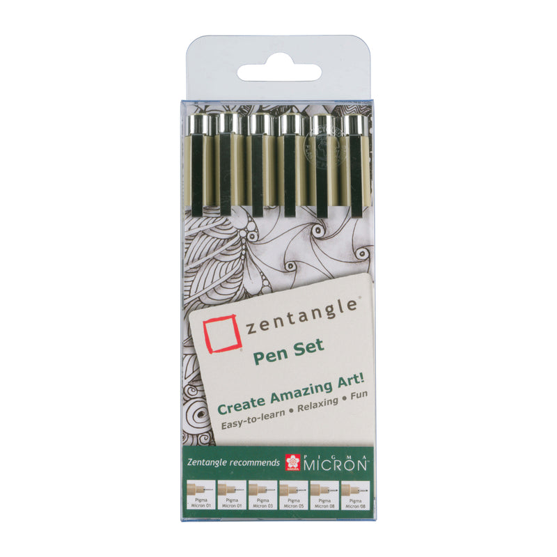 Sakura - Set de dessin Zentangle set de 6 stylos noir