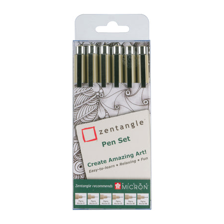 Sakura - Set de dessin Zentangle set de 6 stylos noir