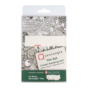 Sakura - Zeichenset Zentangle Set mit 20 Mustern weiß