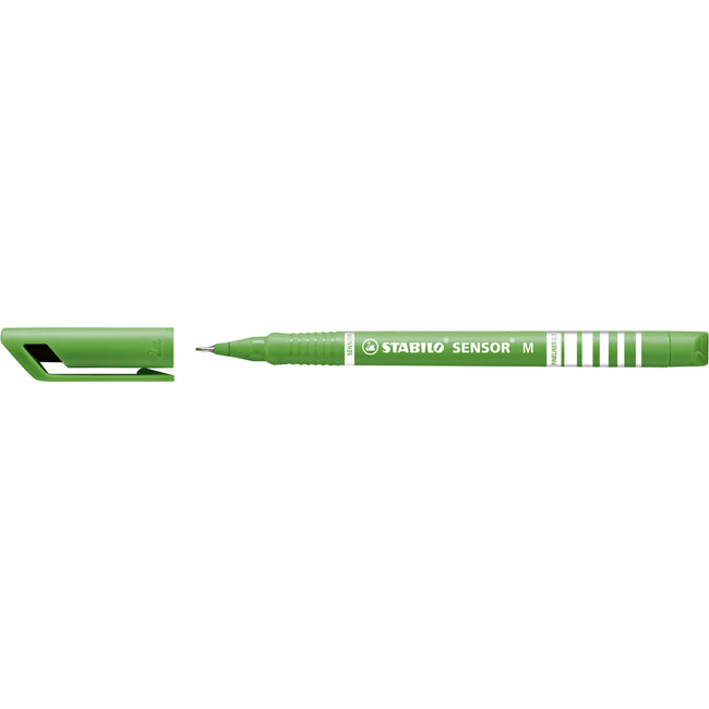 Stabilo -  SENSOR, Fineliner, Medium 0.7 mm, Met Meeverende Punt, licht goen, per stuk