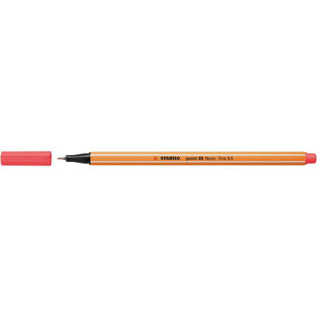 Stabilo -  Fineliner point 88/040 f neon rood | 10 stuks
