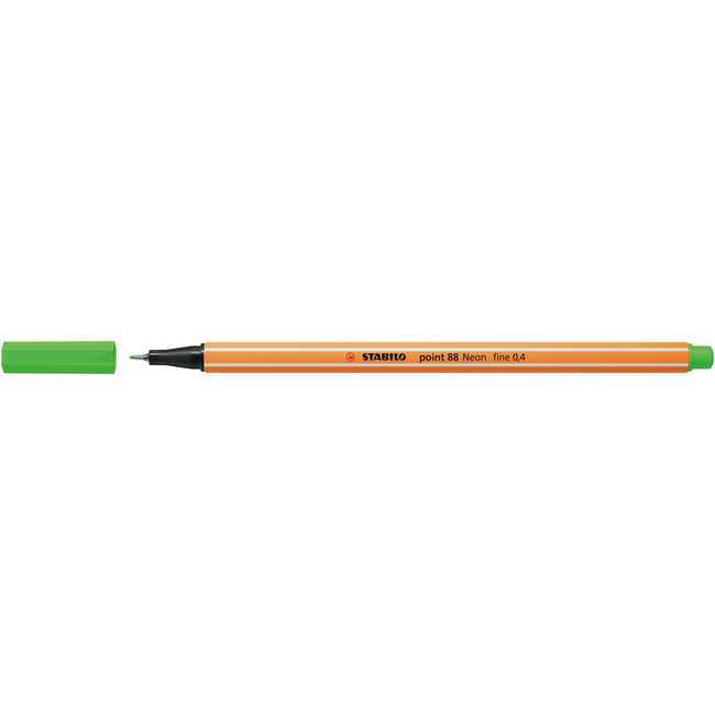 Stabilo -  Fineliner point 88/033 f neon groen | 10 stuks