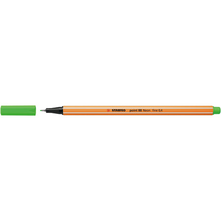 Stabilo -  point 88, premium fineliner 0.4 mm, neon groen, per stuk
