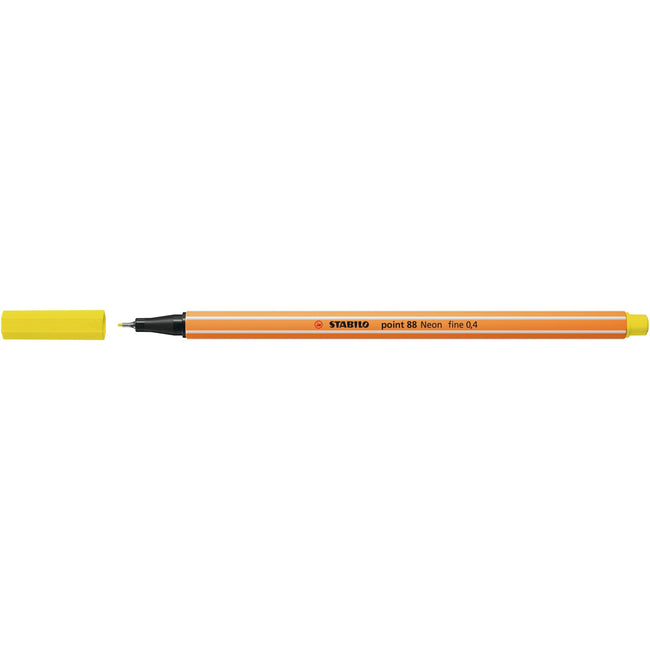 Stabilo -  point 88, premium fineliner 0.4 mm, neon geel