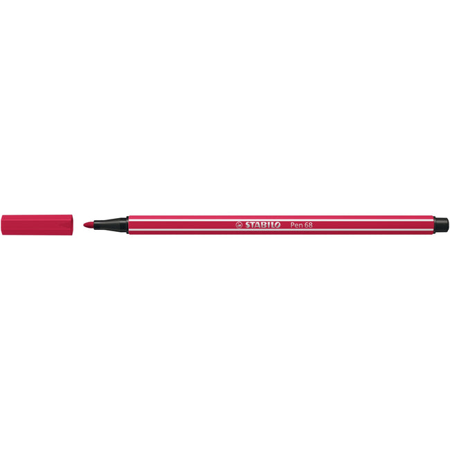 Stabilo - Feutre 68/50 rouge moyen foncé | 10 pièces