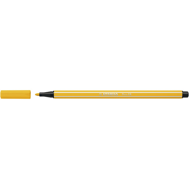 Stabilo - Feutre Stylo 68/44 moyen jaune | 10 pièces