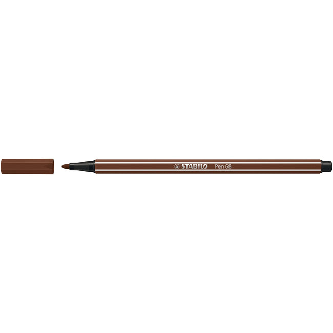 Stabilo - Feutre Pen 68/45 marron moyen | 10 pièces