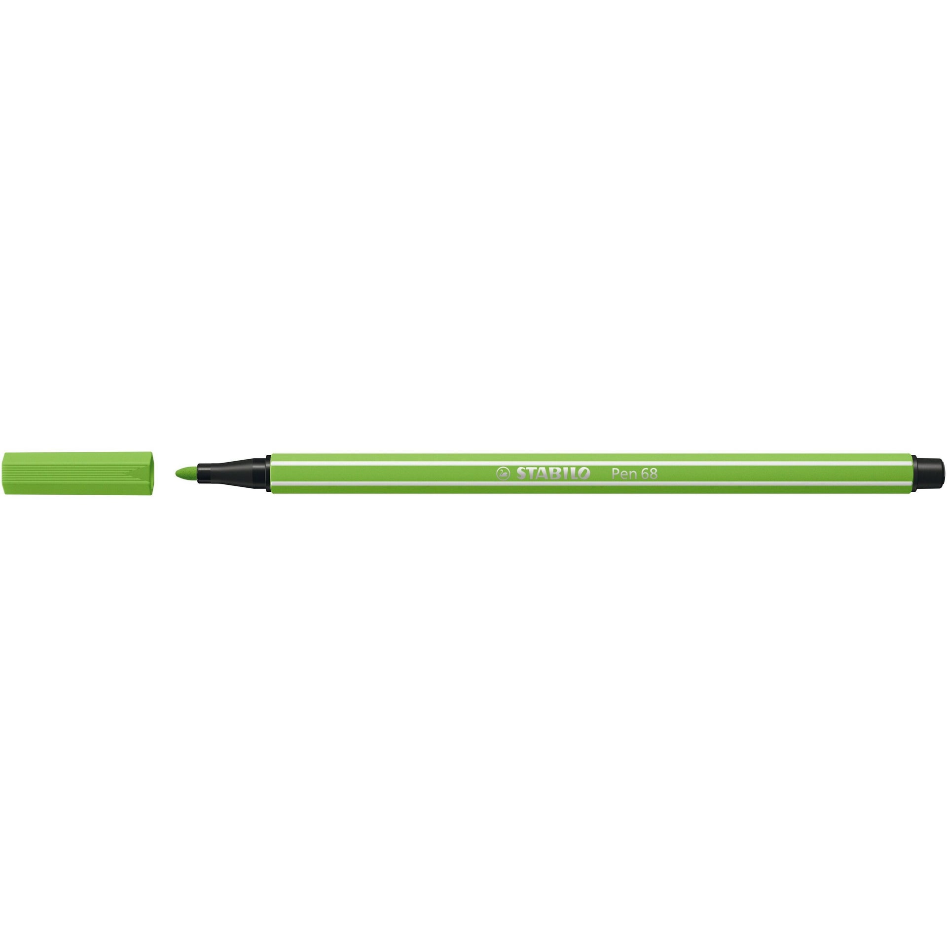 Stabilo - Feutre Stylo 68/33 moyen vert clair | 10 pièces