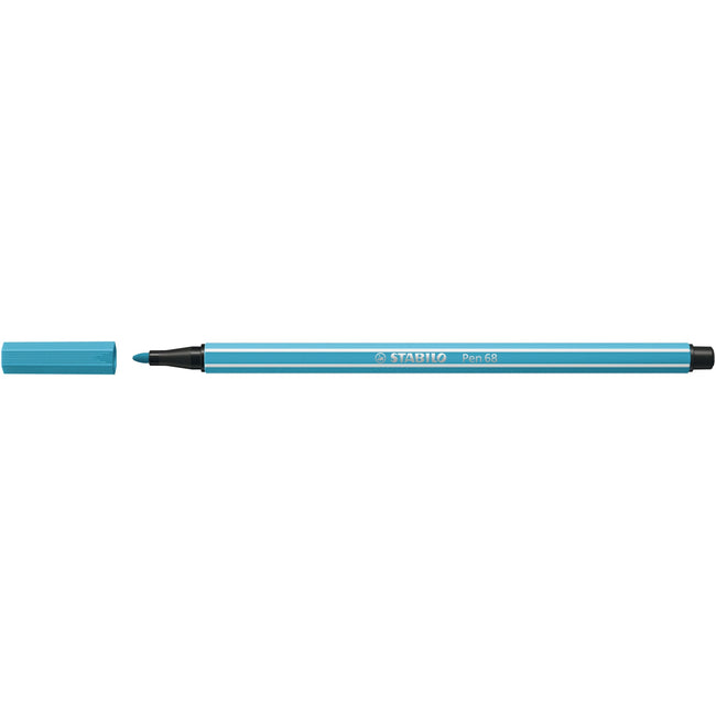 STABILO - Feutre Stylo 68/57 moyen bleu azur | 10 pièces