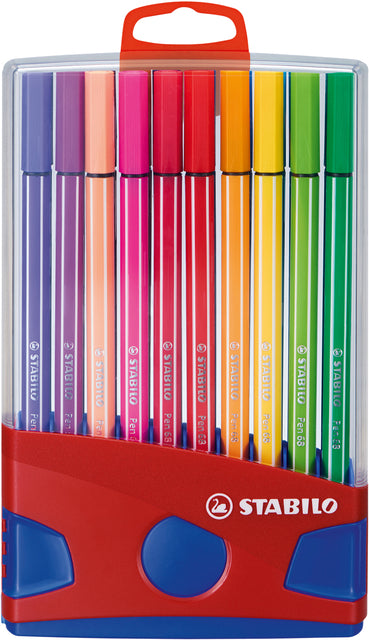 STABILO - Feutre 68/20 ColorParade en étui rouge/bleu M ass 20pcs