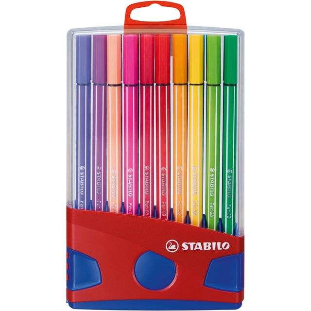 Stabilo - Feutre 68/20 ColorParade en étui rouge/bleu M ass 20 pcs | 10 pièces