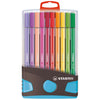 Stabilo -  Viltstift Pen 68/20 ColorParade in antr/turq etui M ass 20st