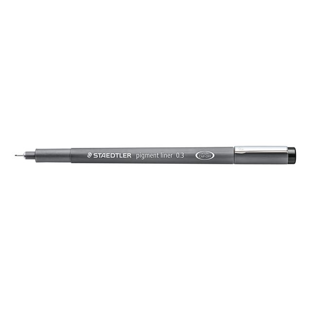 Staedtler -  Fineliner Pigment 308 zwart 0.3mm | 10 stuks