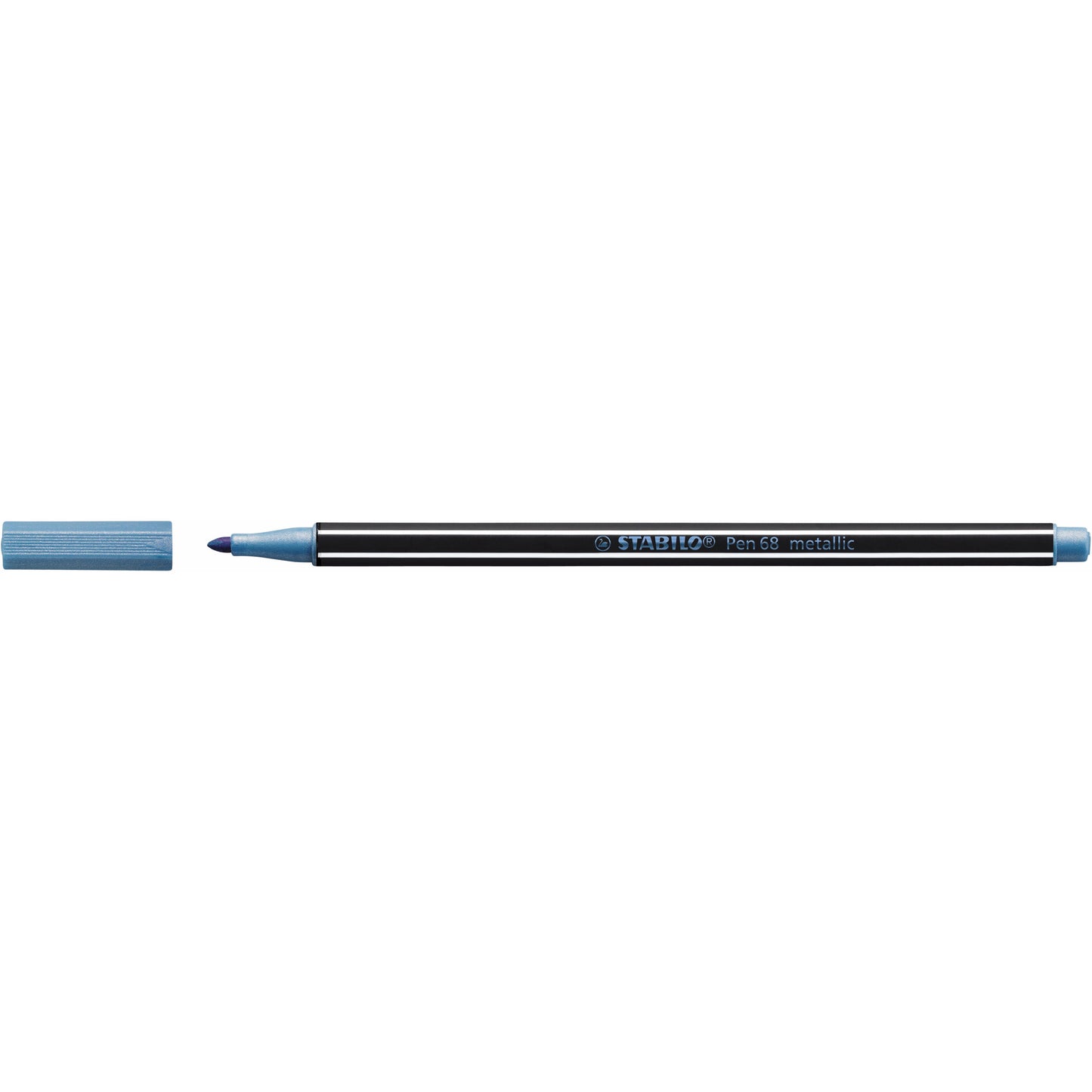 Stabilo - Filzstift 68/841 mittel metallic blau | 10 Stück