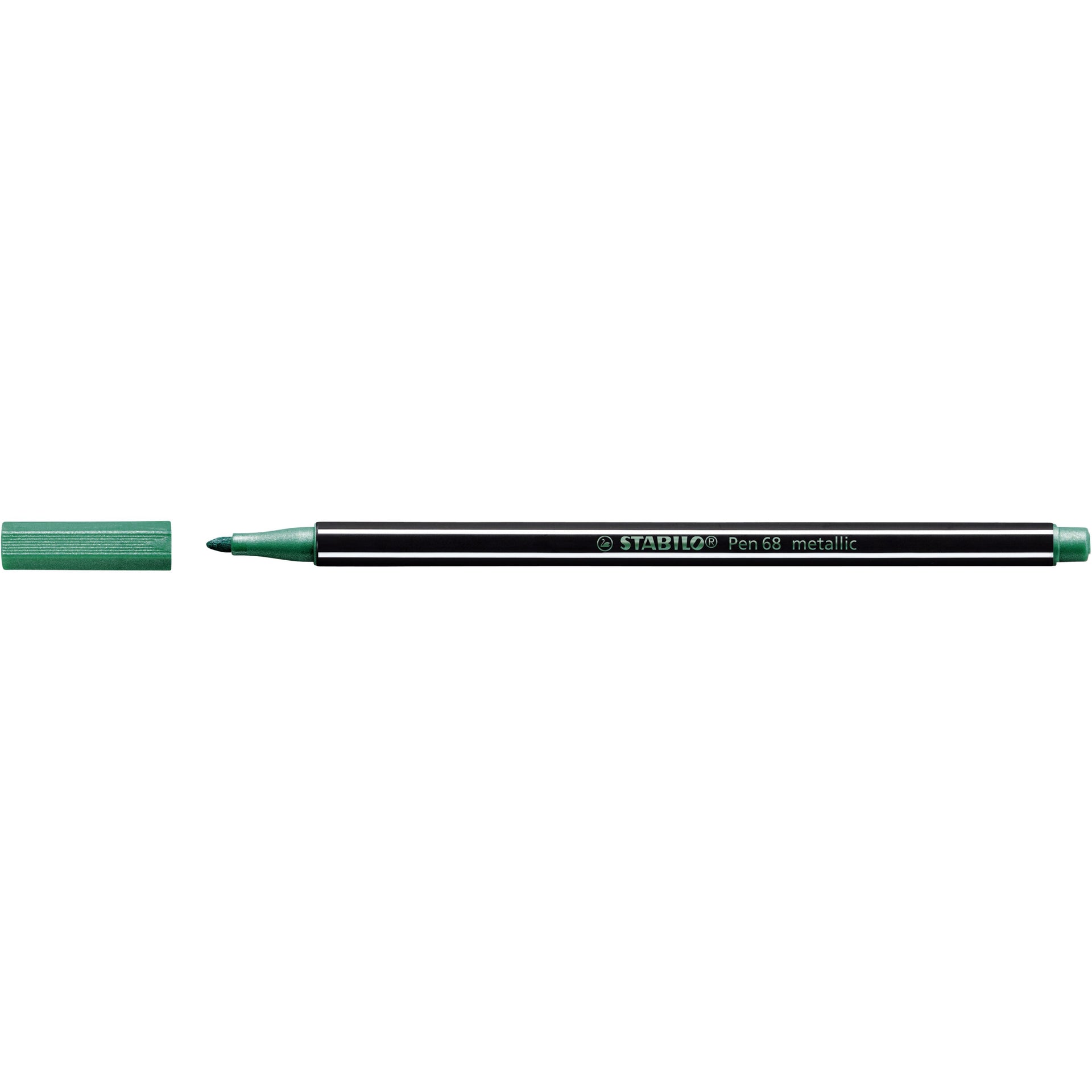 Stabilo -  Pen 68 metallic, premium viltstift, metallic groen, per stuk | 10 stuks