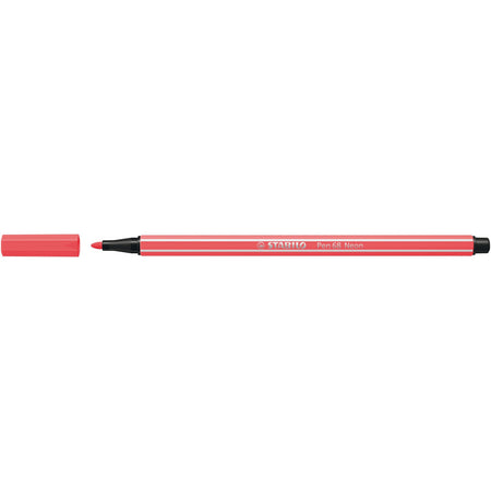 Stabilo -  Viltstift pen 68/040 m neon rood | 10 stuks