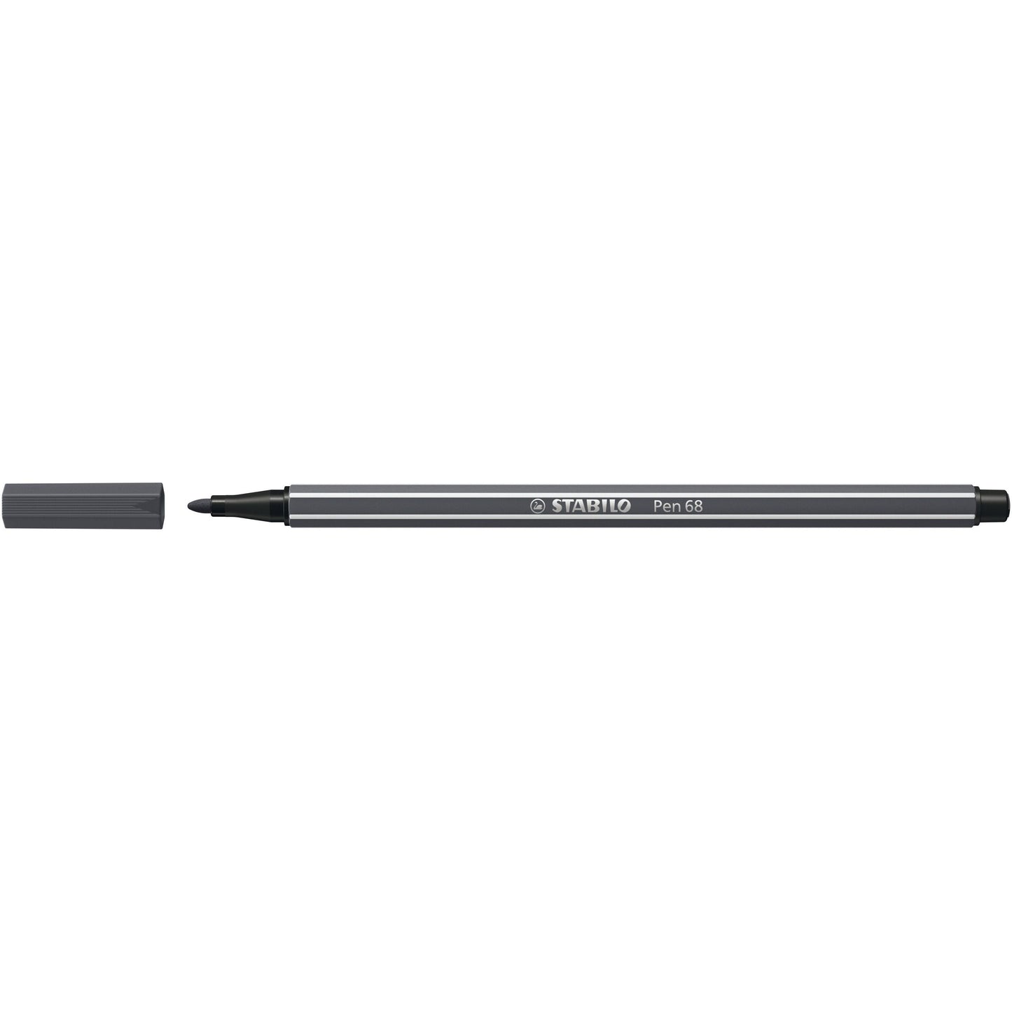 Stabilo -  Viltstift pen 68/97 m diepkoud grijs | 10 stuks