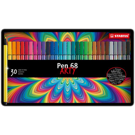 Stabilo -  Pen 68, premium viltstift, metalen etui met 30 kleuren