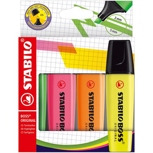STABILO - Surligneur BOSS Original 70/4 assortiment étui de 4 pièces