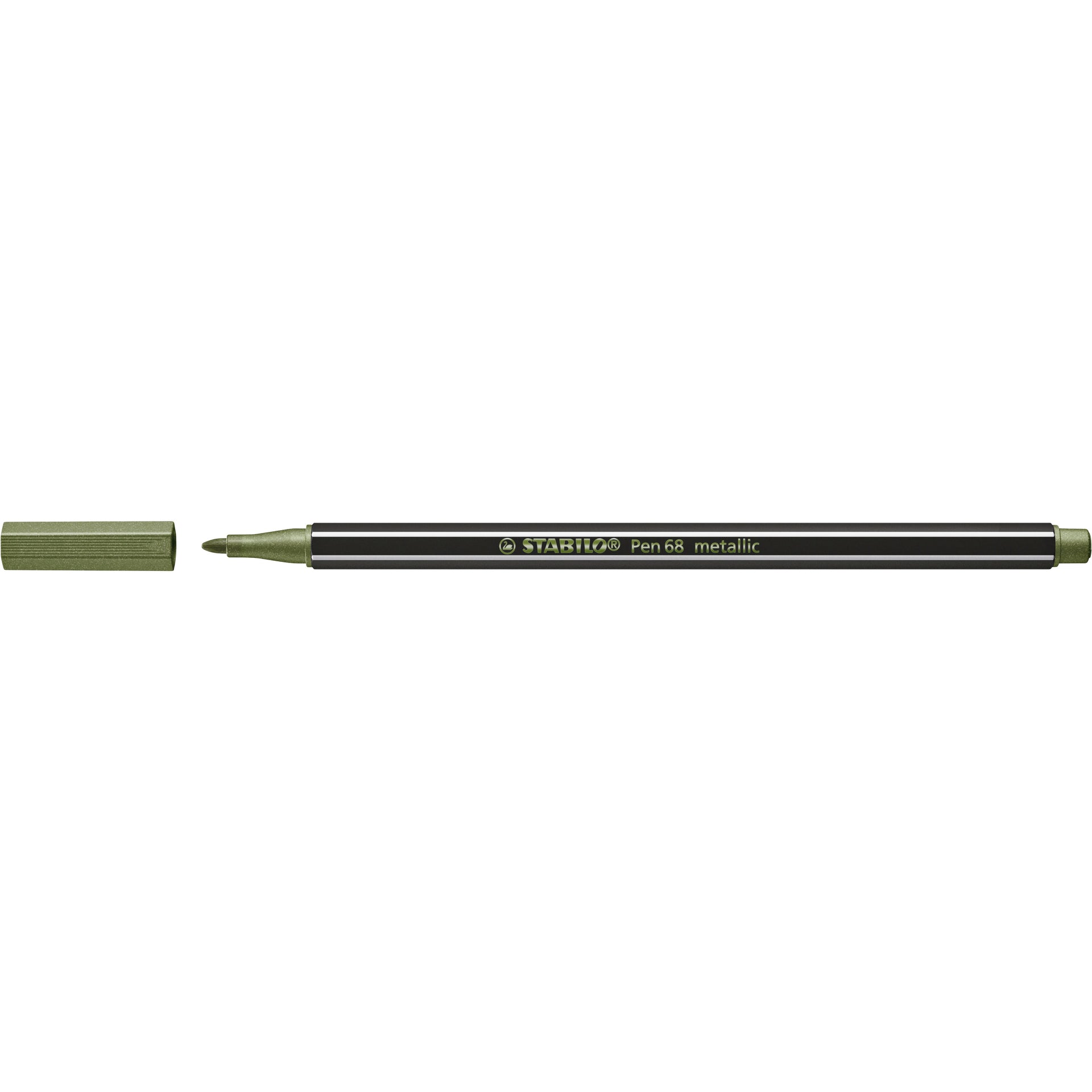 Stabilo -  Pen 68 metallic, premium viltstift, metallic licht groen, per stuk | 10 stuks