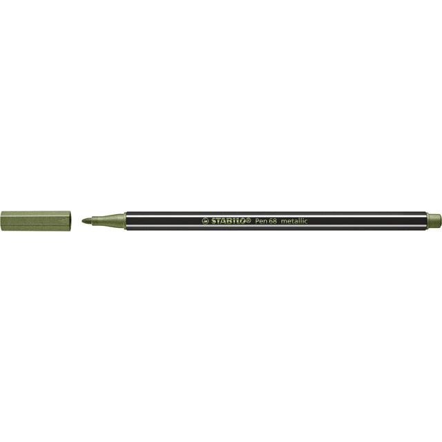 Stabilo - Felt -tip Pen 68/843 M Metallic Green clair | 10 pièces