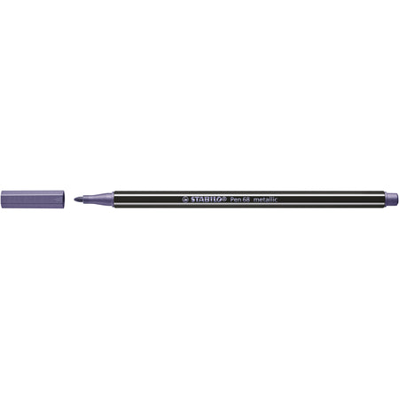 Stabilo -  Pen 68 metallic, premium viltstift, metallic lila, per stuk | 10 stuks