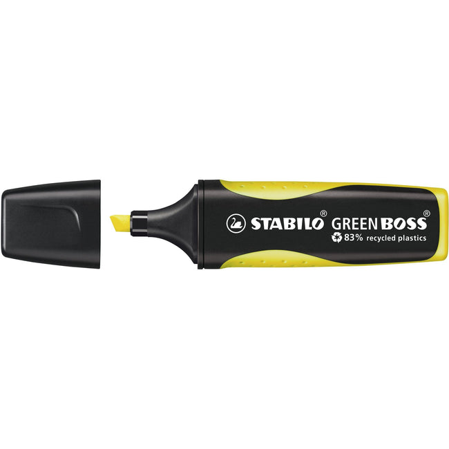 Stabilo -  GREEN BOSS, milieuvriendelijke markeerstift, geel, per stuk
